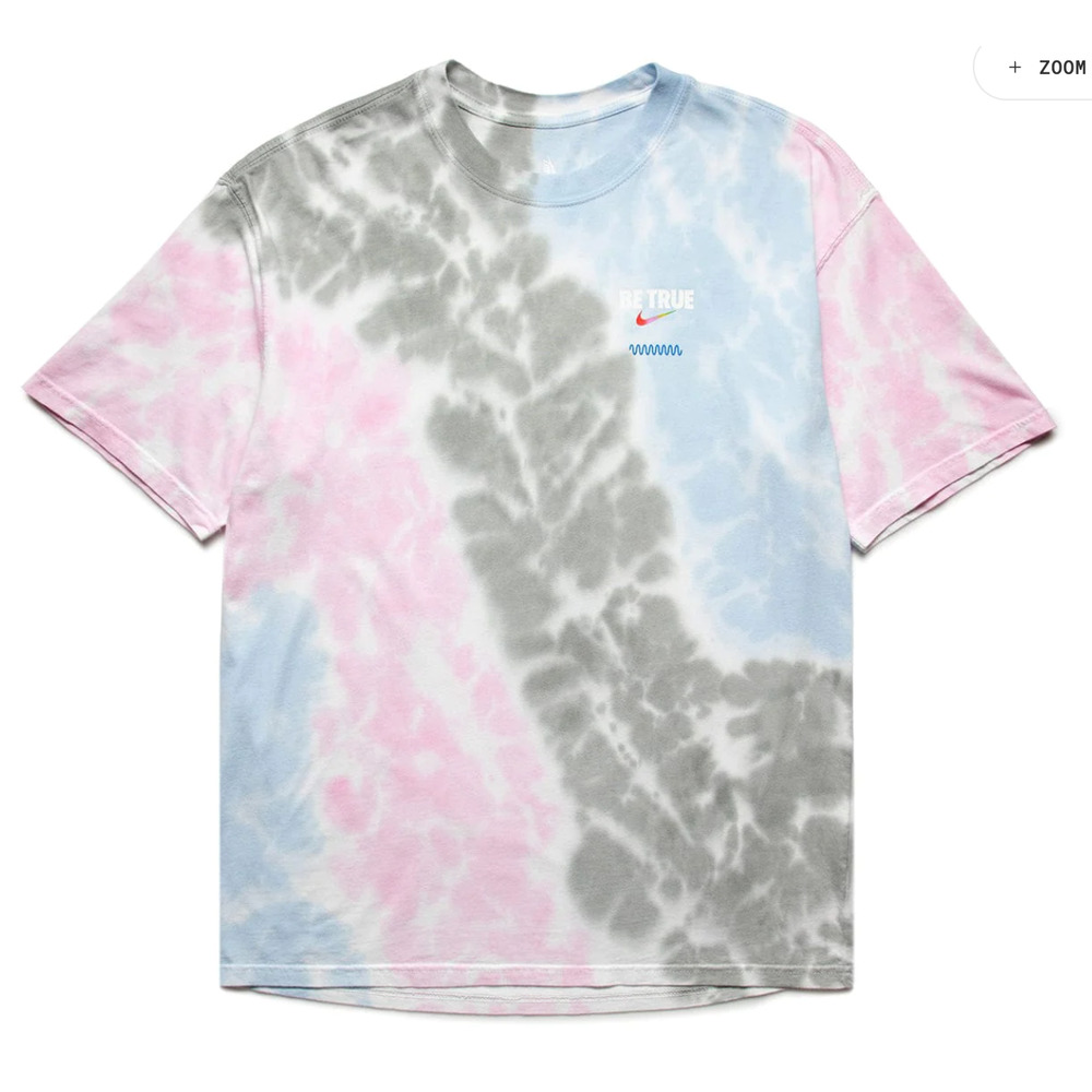 Nike Be True Max90 T-Shirt Tye Dye Size X-Small Black DV3787-663 SB Tee Unisex